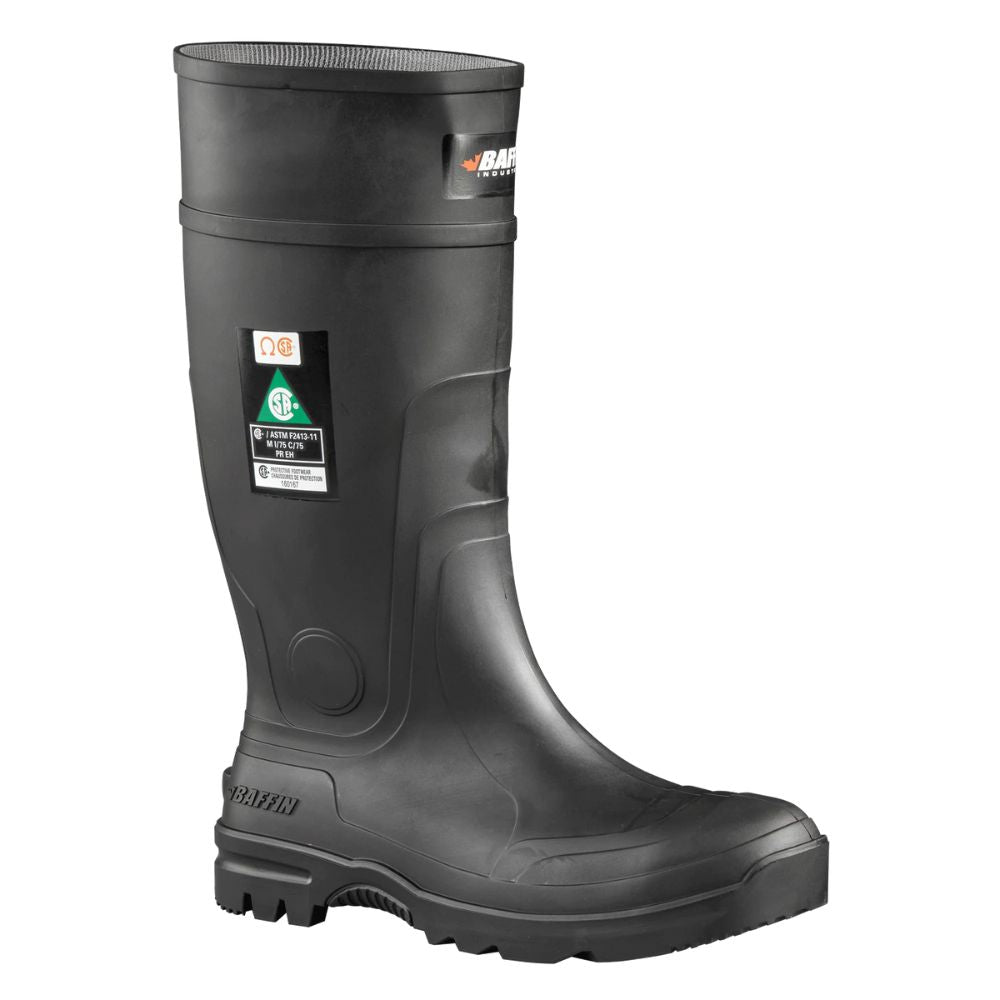 Baffin Blackhawk Unisex CSA Certified Steel Toe Rubber Work Boots - Waterproof, Slip Resistant, Comfortable for Construction, Warehouse & Outdoor Work