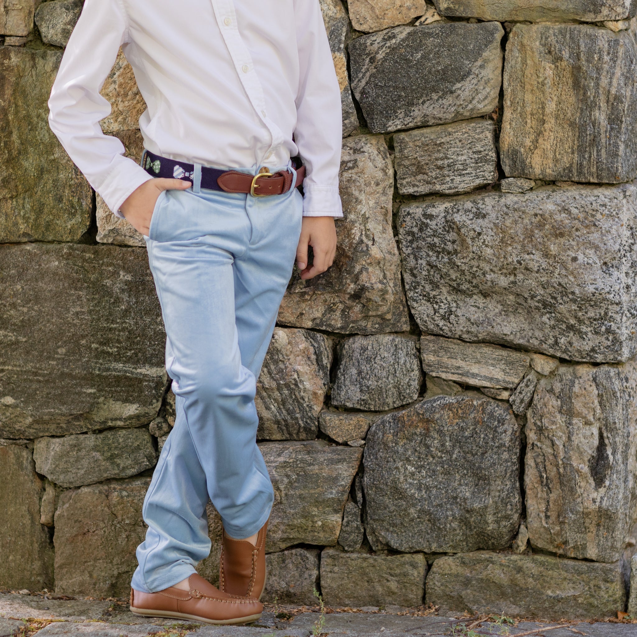 Bradford Trousers for Men - Bay Tree Blue Velvet Pants | Comfortable & Stylish Casual Wear for Office, Dating & Special Occasions