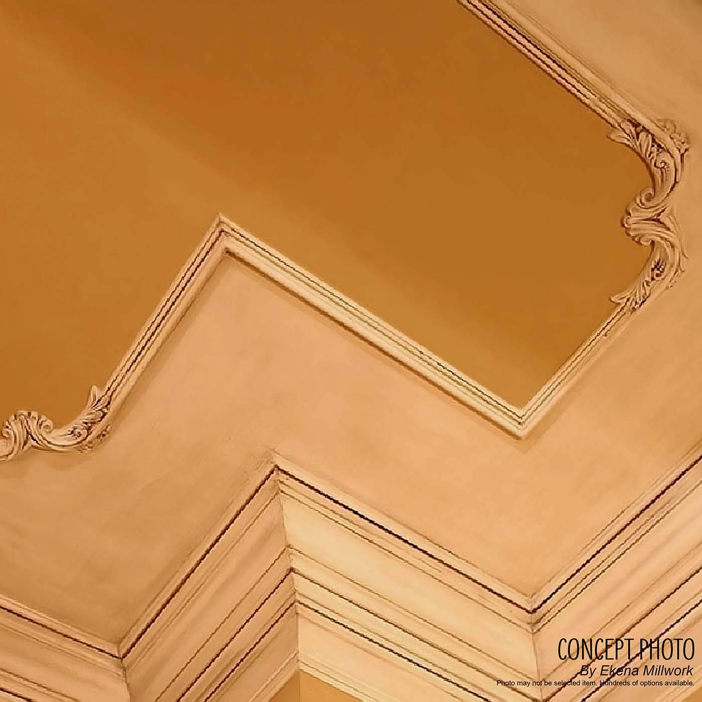 Ekena Millwork PML16X16CA-CASE-8 Caputo Egg & Dart Corner Panel Moulding (8-Pack) - 16 1/8