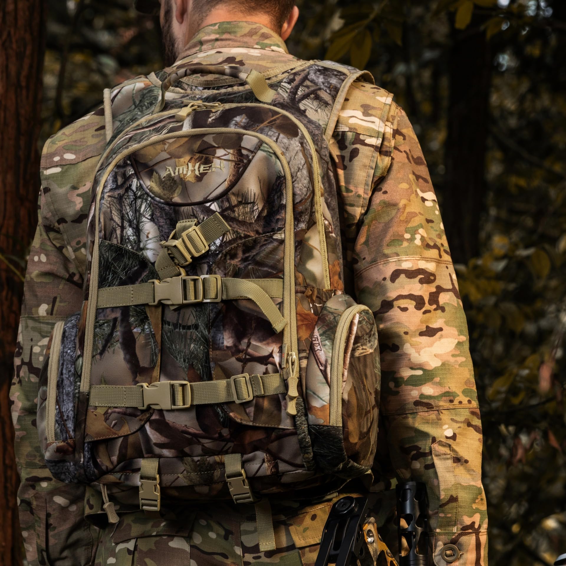 Best Hunting Backpack for Bow & Crossbow - 31L Water Resistant Daypack with Rifle Holder for Men & Women | Perfect for Outdoor Adventures, Camping & Hunting Trips