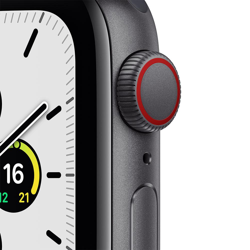 Apple Watch SE (GPS + Cellular) 44mm Space Gray Aluminum Case with Midnight Sport Band - Smart Watch for Fitness Tracking, Calls & Notifications - Perfect for Running, Swimming & Daily Wear