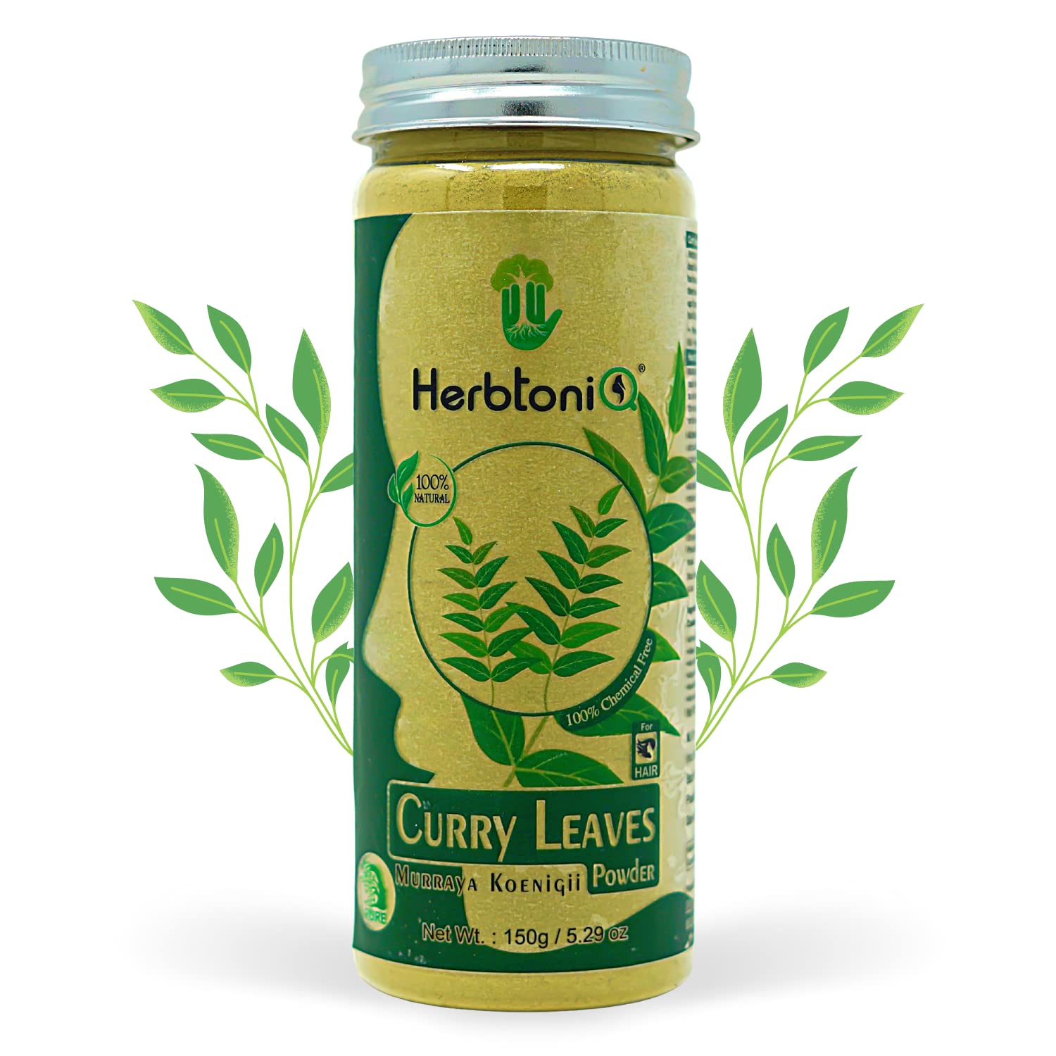 Organic Curry Leaves Powder (Murraya Koenigii) for Hair Growth & Scalp Care - Natural Hair Strengthener, Moisturizer & Follicle Treatment - 150g | Promotes Healthy Hair for Women & Men - Perfect for DIY Hair Masks & Ayurvedic Hair Care Routines
