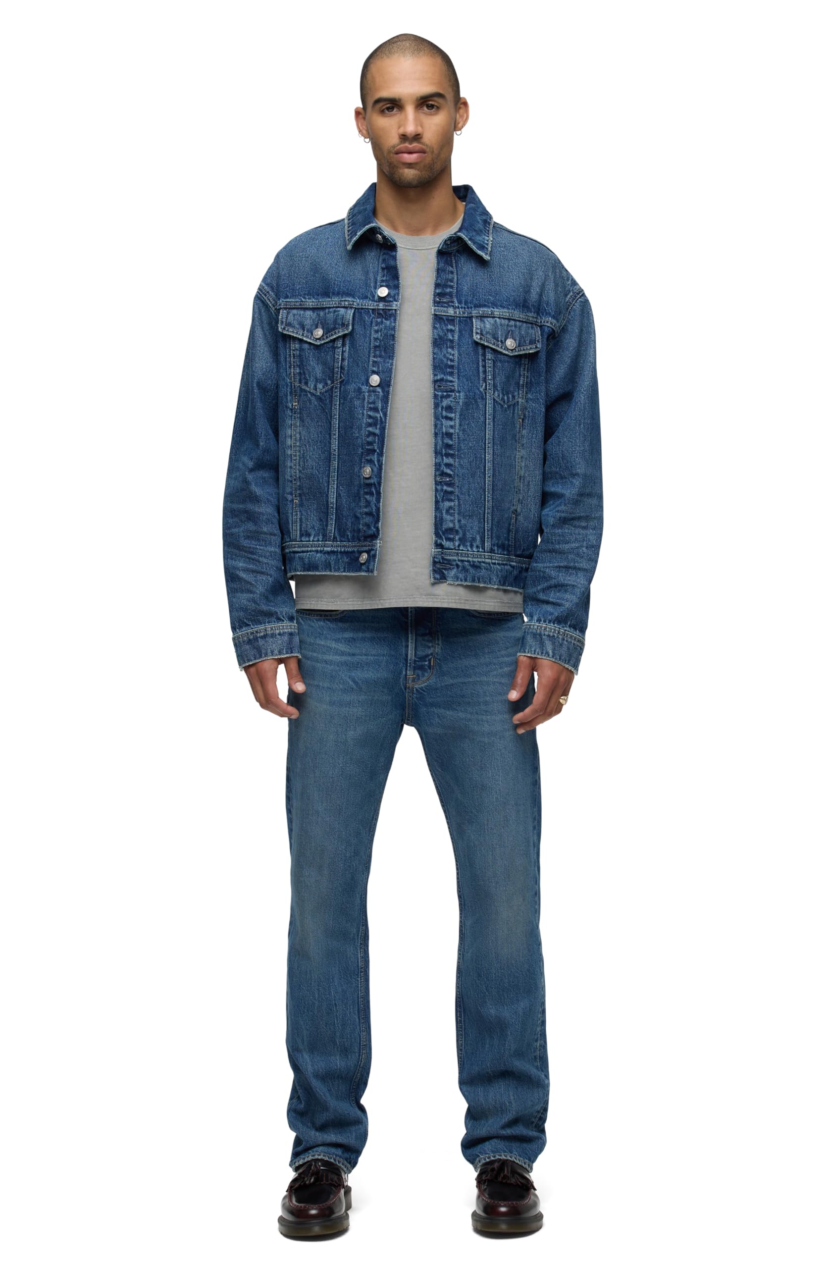 HUDSON Men's Wes Straight Leg Jean - Classic Comfort Denim Pants for Casual Wear & Everyday Style