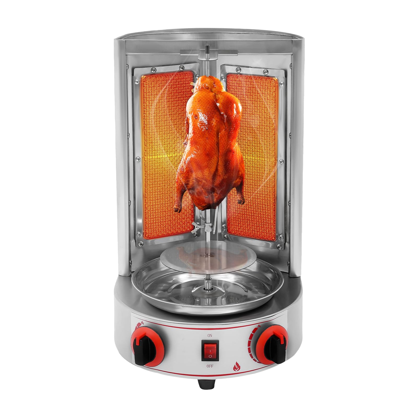 3000W Gas Doner Kebab Machine - Commercial Vertical Rotisserie Grill for Gyro, Shawarma & Chicken - Perfect for Restaurants, Food Trucks & Home BBQ Parties