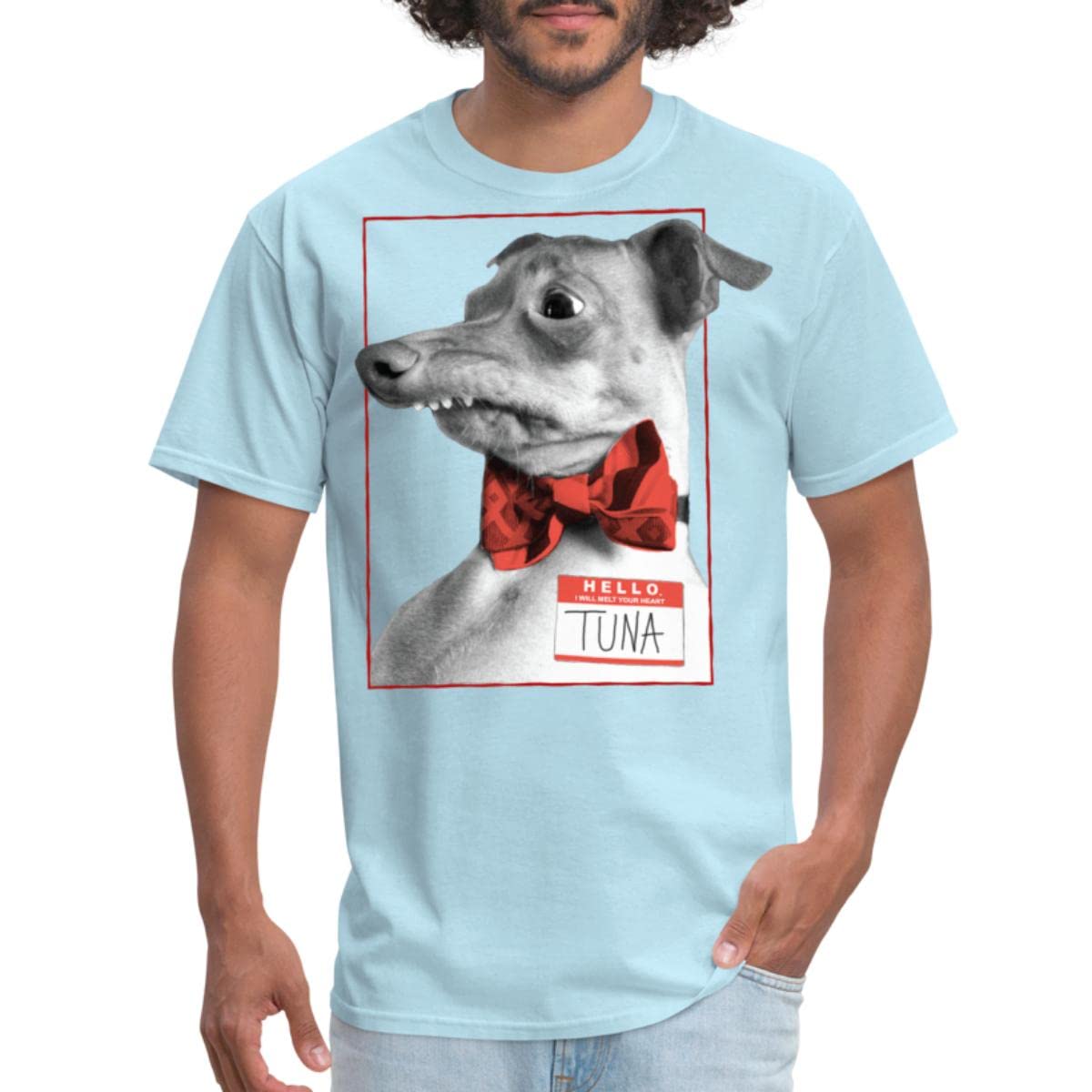 Spreadshirt 'Tuna Melts My Heart' Funny Cat Lover Men's T-Shirt - Comfortable Cotton Tee for Casual Wear & Gifts