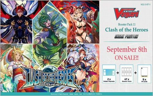 CardFight!! Vanguard: WillDress VGE D BT11SP Clash Of The Heroes English Trading Card Game Sneak Preview Kit Vol.11 - Collectible TCG Cards for Tournaments & Game Nights