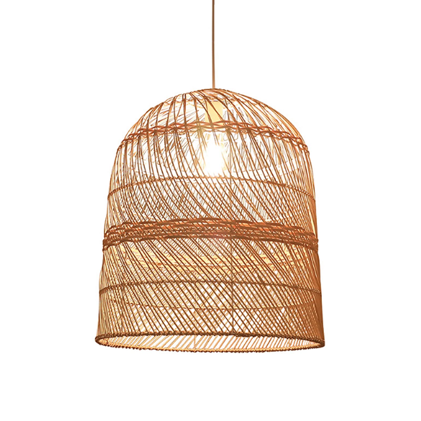 Nordic Simplicity Hollow Rattan Chandeliers - Hand-Woven Pendant Lights for Ceiling, Living Room, Coffee Shop & Bar Decor | Boho Indoor Lighting for Cozy Ambiance