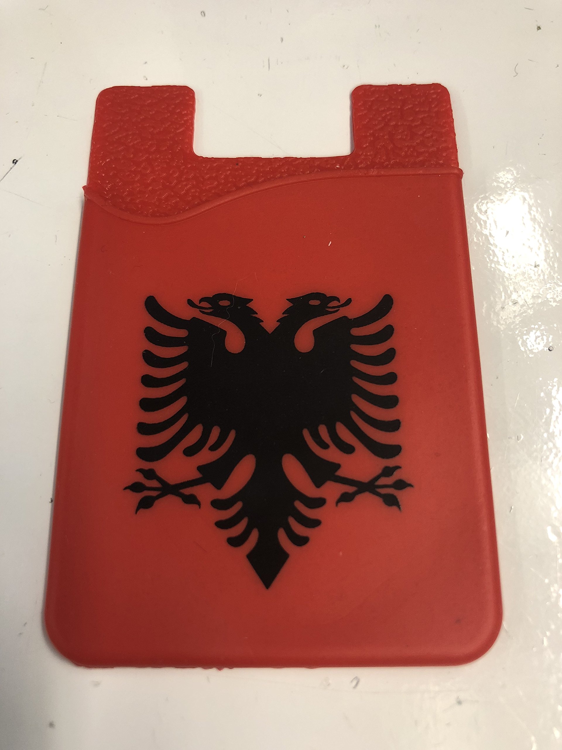 Sticky Smart Wallet - 3M Adhesive Silicone Phone Case with Card Holder for Credit Cards, ID, Cash - Compatible with Most Smartphones (Red) - Perfect for Hands-Free Shopping, Travel & Everyday Convenience