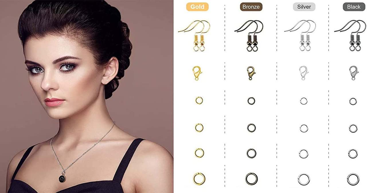 DIY Silver Earring Making Kit - Fish Hook Ear Wires, Jump Rings & Jewelry Findings (50g) | Perfect for Handmade Jewelry, Gifts & Craft Projects