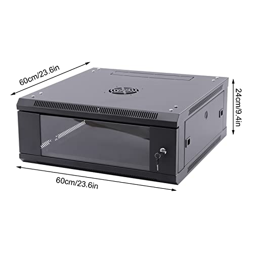 4U Wall Mount Rack Mount PDU Power Strip - Network Server Cabinet Data Center Equipment for Computer Electronics & Patch Panel - Ideal for Home Office, IT Closets & Data Centers