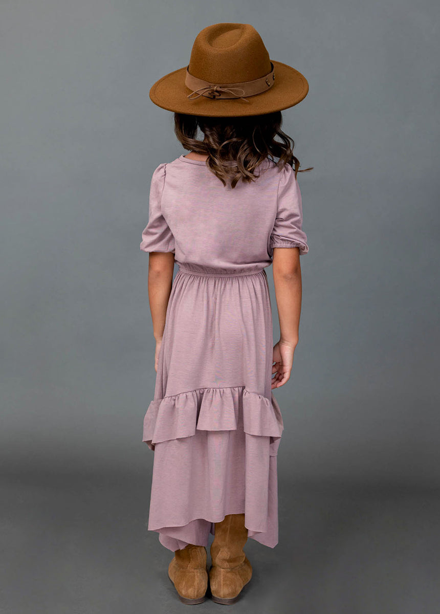 Harley Dress in Dusty Orchid - Elegant Floral Midi Dress for Women | Perfect for Weddings, Parties & Date Nights