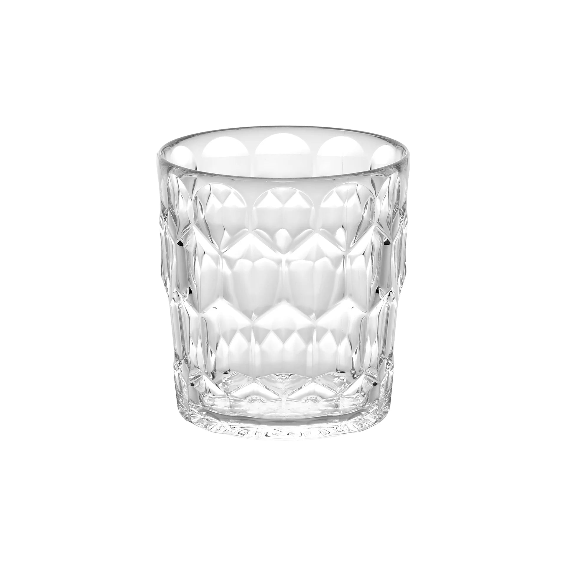 Guzzini Vanity Low Tumbler 12oz - Stylish Pattern 3 Glass Cup for Coffee, Tea & Cocktails - Perfect for Home, Office & Outdoor Use
