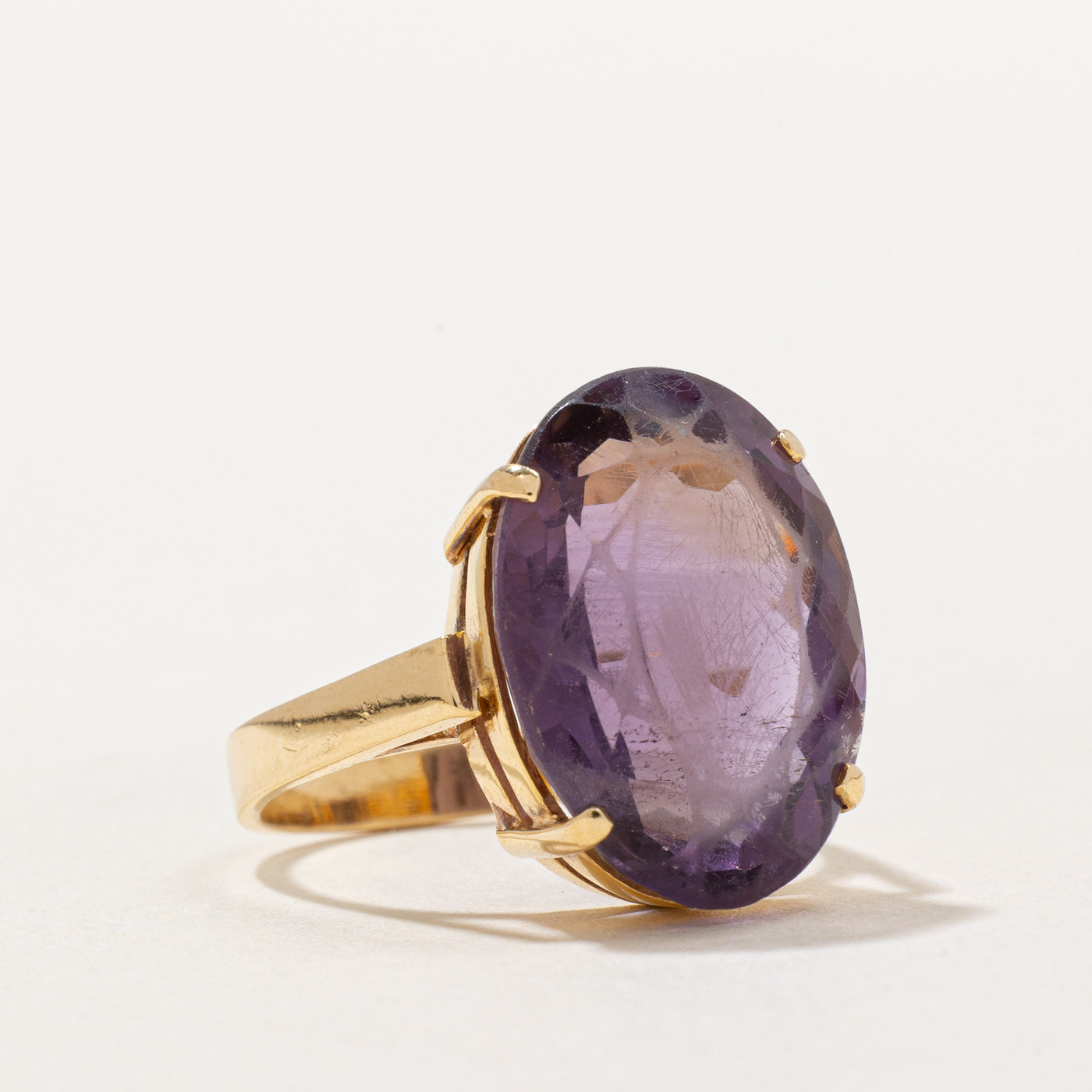 12.00ct Amethyst Cocktail Ring for Women - Size 6.5 - Elegant Purple Gemstone Statement Ring for Evening Parties, Weddings & Special Occasions