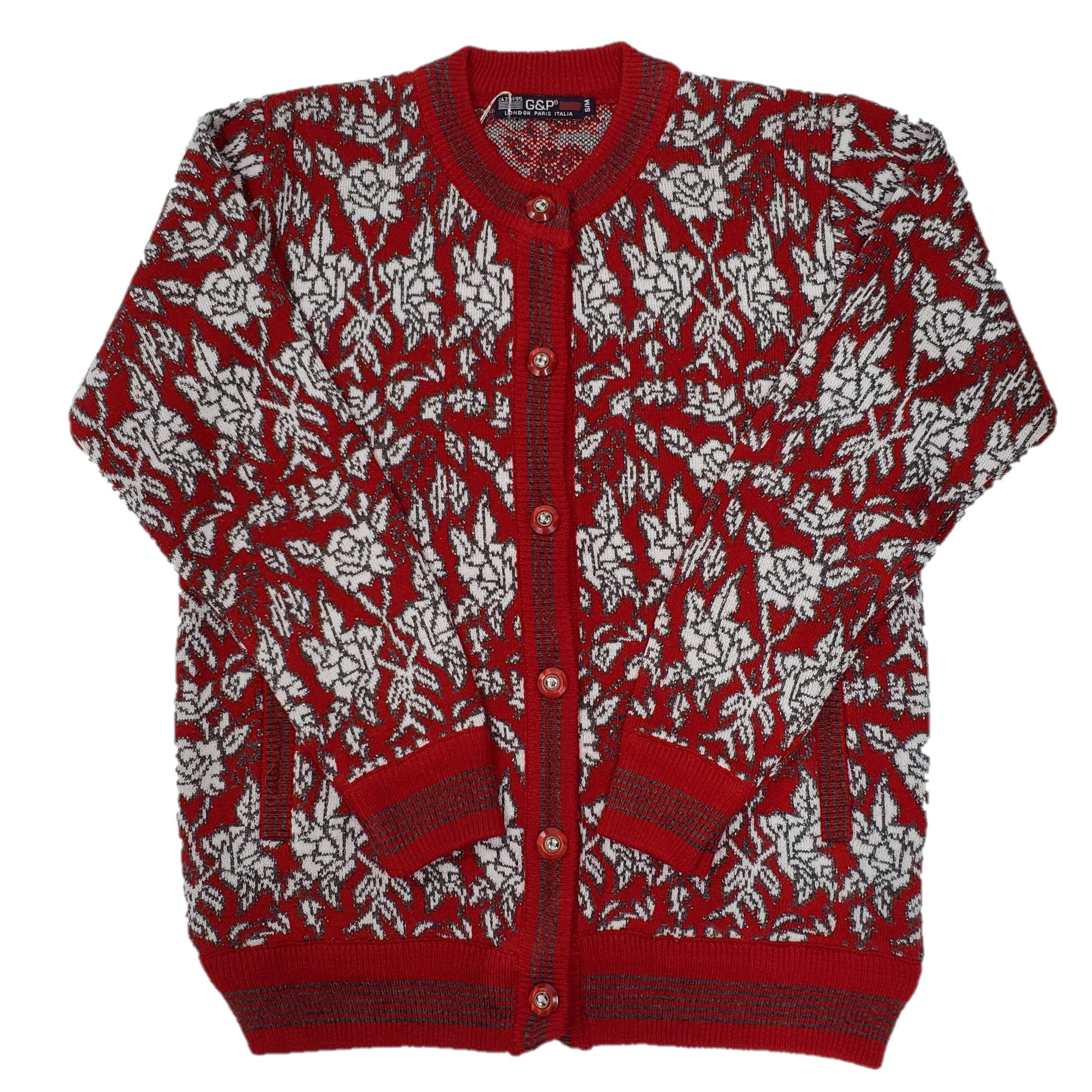 Women's Jacquard Lurex Knit Cardigan Sweater - Elegant & Cozy for Fall, Winter, Office & Casual Wear