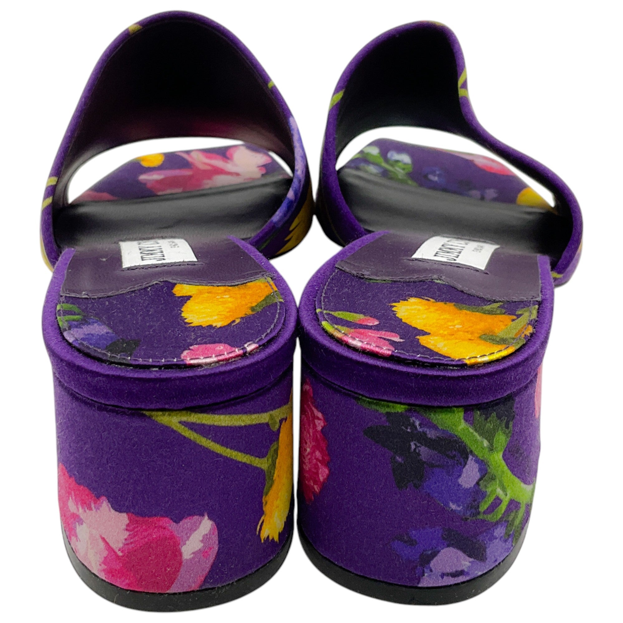 Jimmy Choo Themise Floral Satin Mule Sandals for Women - Elegant Slip-On Heels for Weddings, Parties & Summer Outfits