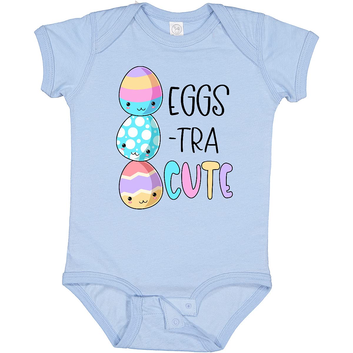 Inktastic Eggs-tra Cute Fun Easter Eggs Baby Bodysuit - Adorable Easter Outfit for Infants & Toddlers - Perfect for Easter Photos, Egg Hunts & Family Gatherings