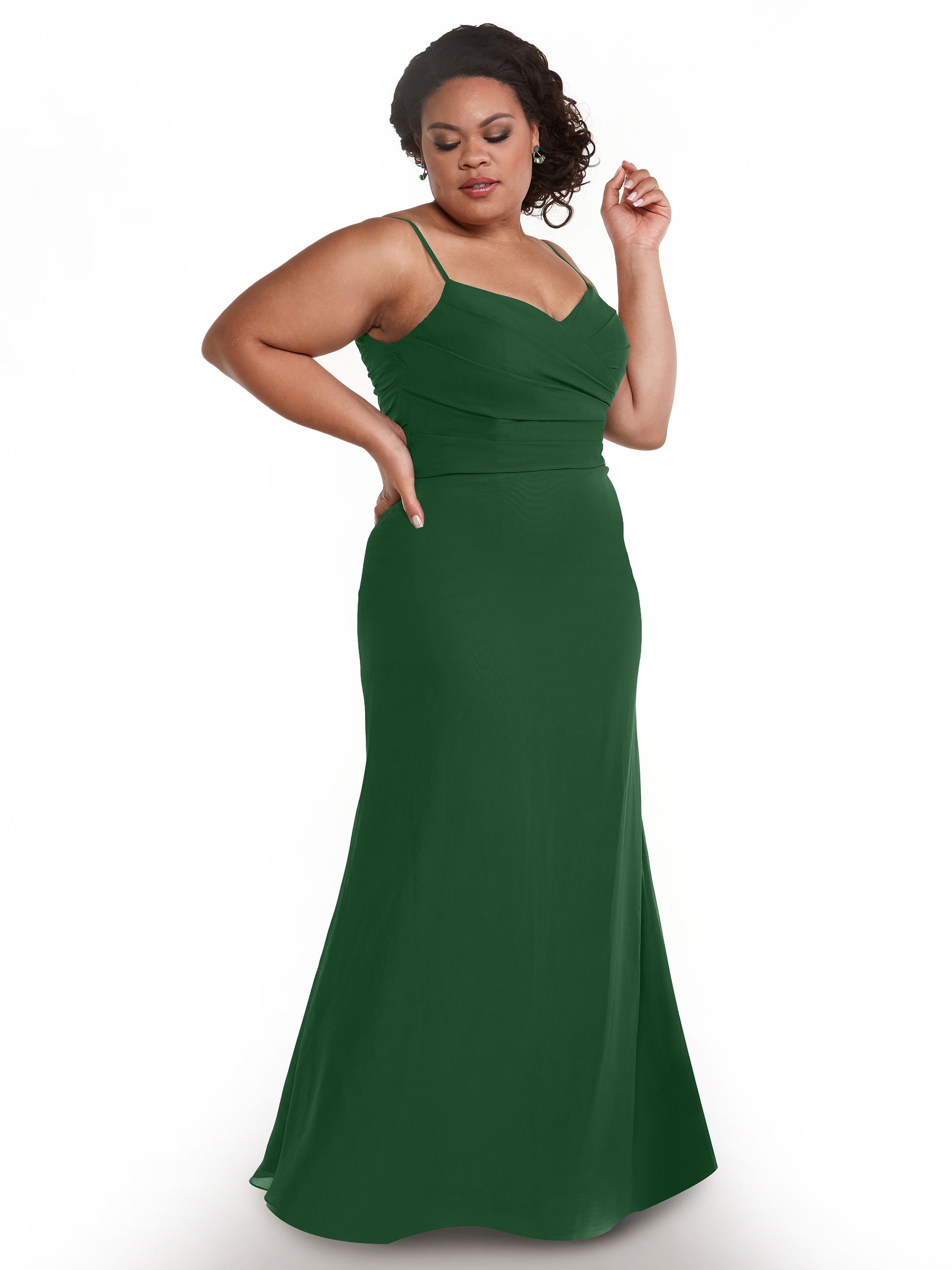 Elegant 80169 Chiffon Sheath Bridesmaid Dress with Pleated Bodice - Perfect for Weddings, Formal Events & Special Occasions