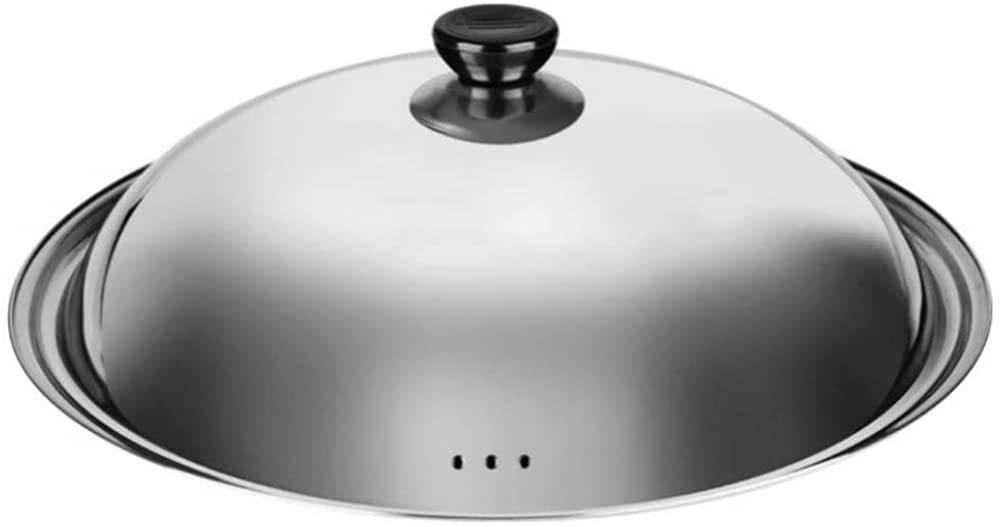 Stainless Steel Cooking Pan Lid - 32cm Replacement Pot Cover with Round Knob Handle for Skillet, Wok & Cookware | Heat-Resistant & Anti-Scald Design | Perfect for Stovetop Cooking, Kitchen Use & Cookware Replacement