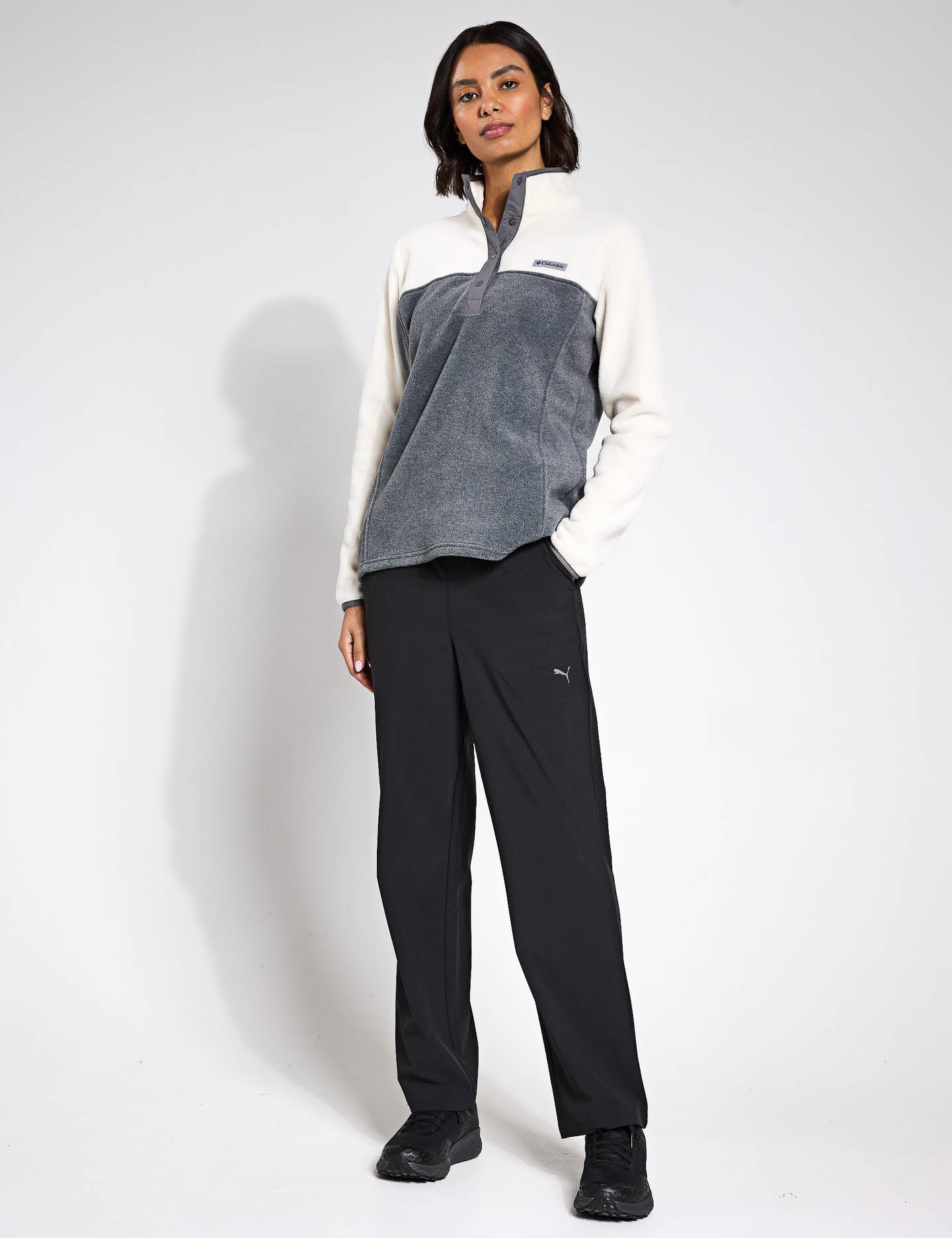 Benton Springs Half Snap Pullover - City Grey Heather/Chalk - Cozy Fleece Shirt for Men & Women | Perfect for Outdoor Activities, Casual Wear & Layering