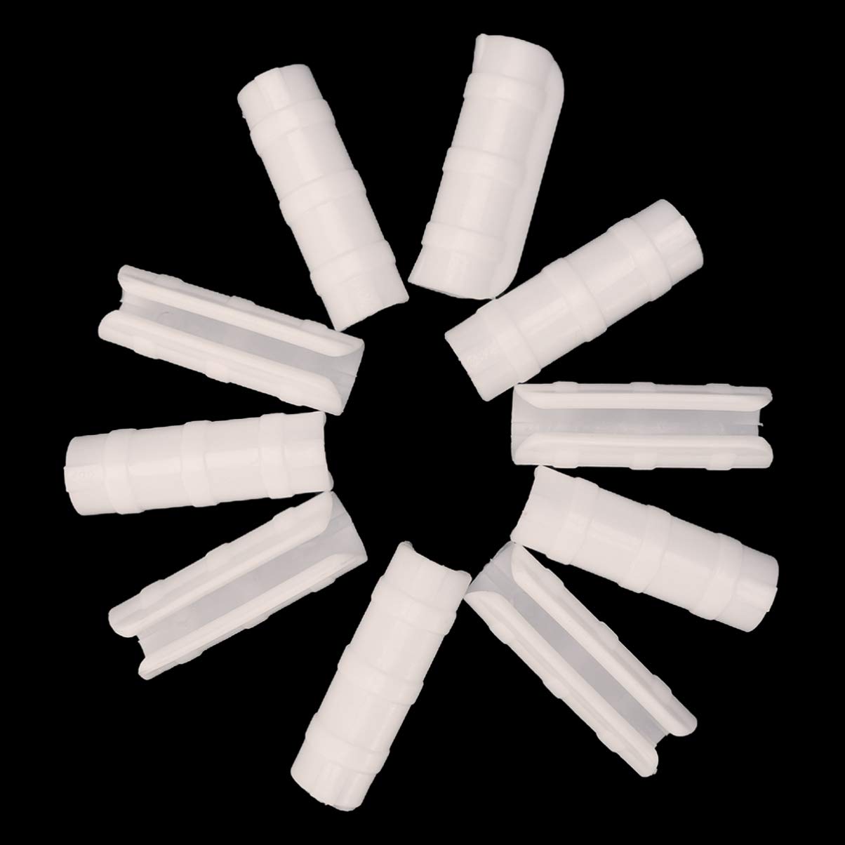 Hemoton 10-Pack ABS Greenhouse Row Cover Clips - Heavy Duty Plastic Clamps for 31-33mm Pipes (White) | Perfect for Securing Greenhouse Film, Plant Protection & Garden Bed Covers