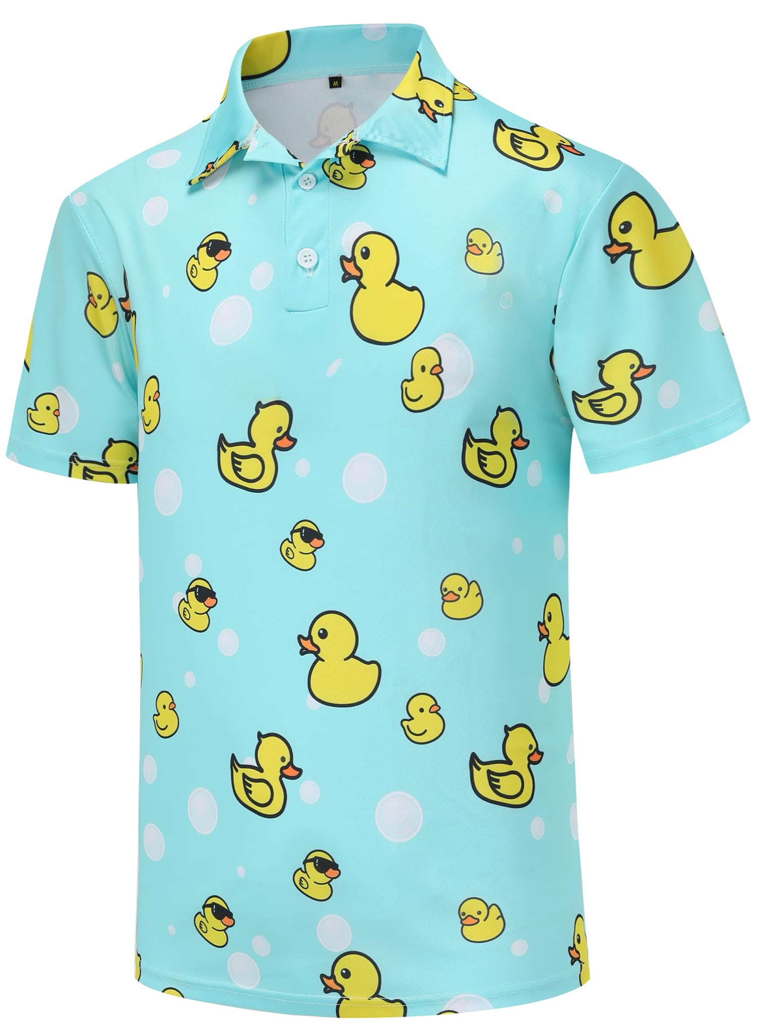 Funny Golf Shirts for Men - Moisture Wicking Dry Fit Short Sleeve Printed Polo Shirts - Perfect for Golf Outings, Casual Wear & Summer Activities