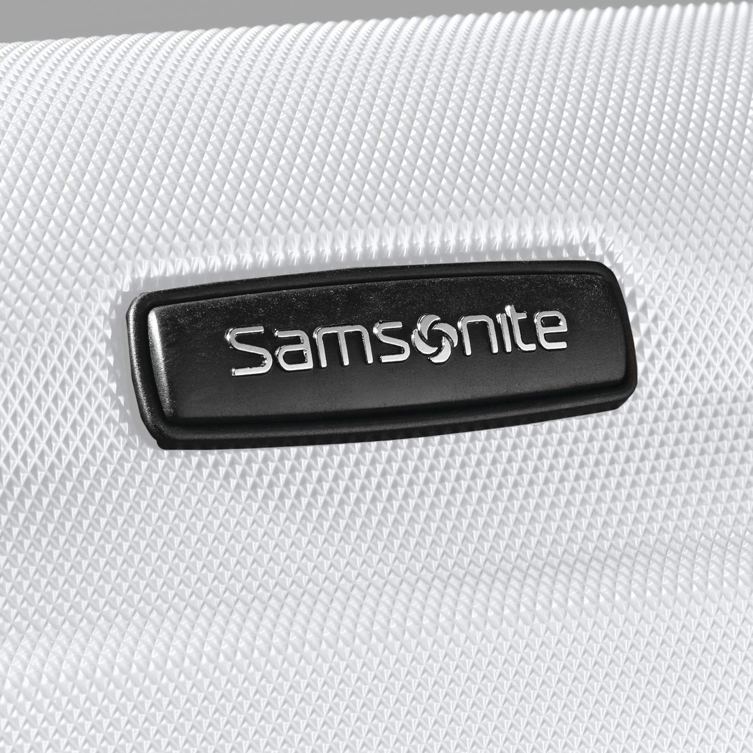 Samsonite Omni PC Hardside Expandable Luggage with 360° Spinner Wheels, 28-Inch Checked Large Suitcase, White - Perfect for International Travel & Business Trips
