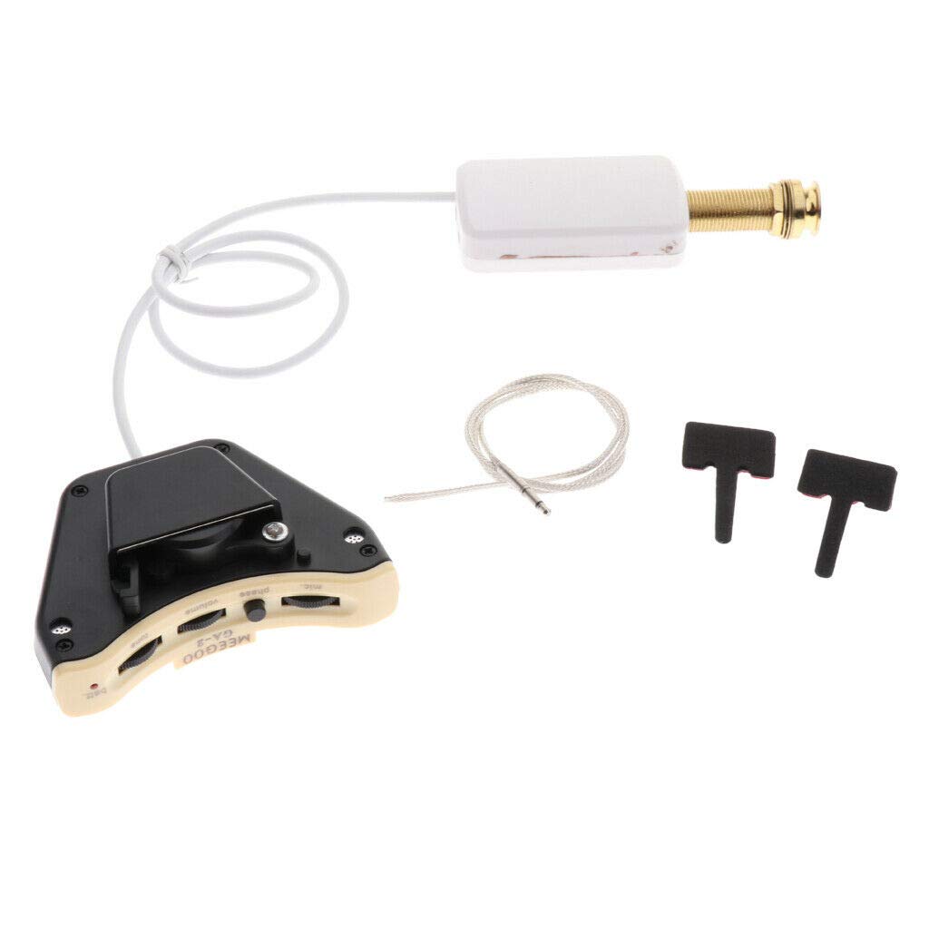 Portable Guitar Sound Hole Pickup with Volume, Mic & Tone Switch - Perfect for Acoustic Guitar Performances & Live Shows