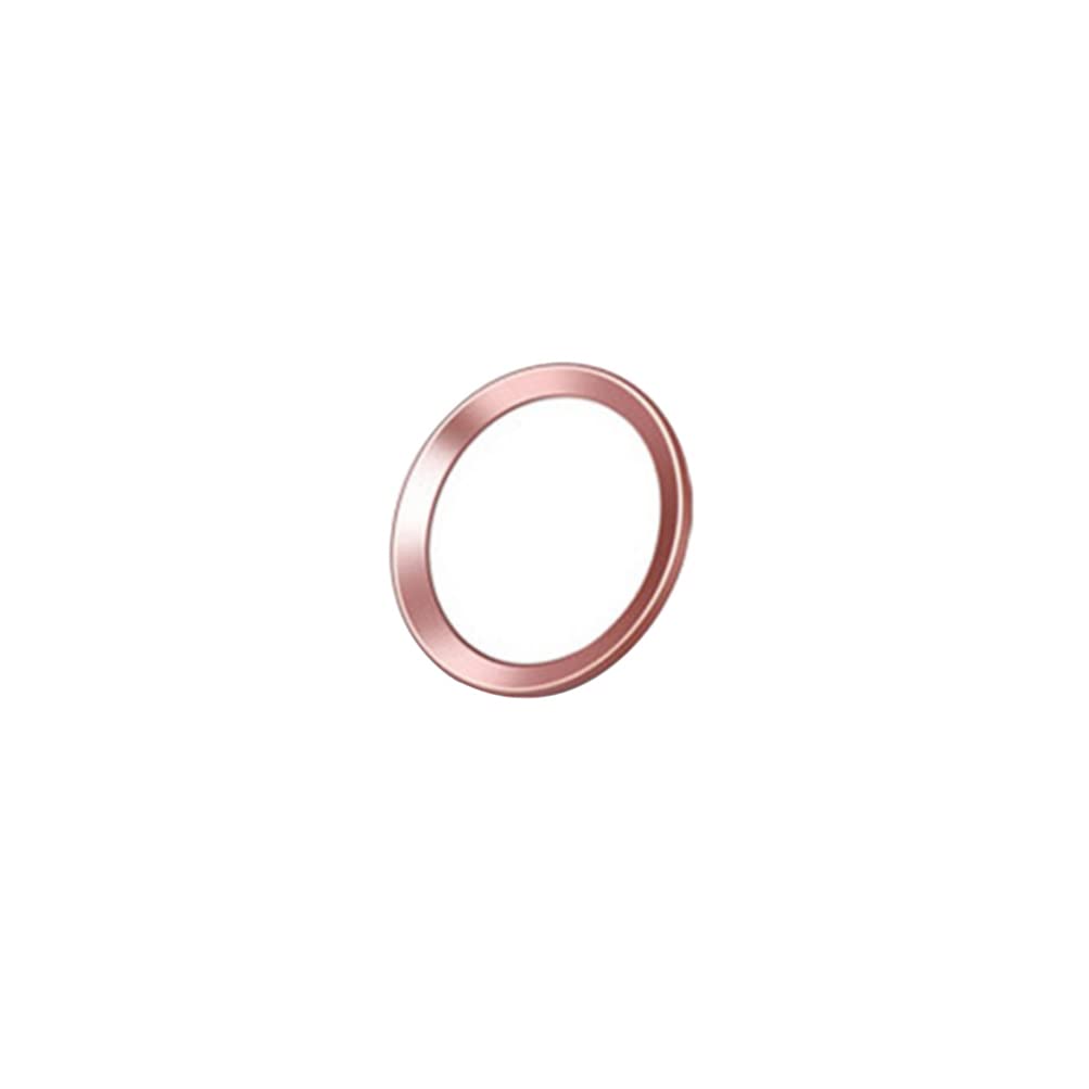 Mikikit Universal Phone Home Button Stickers - White with Rose Metal Finish | Compatible with Most Smartphones for Fingerprint Recognition | Perfect for Screen Protection & Stylish Phone Customization