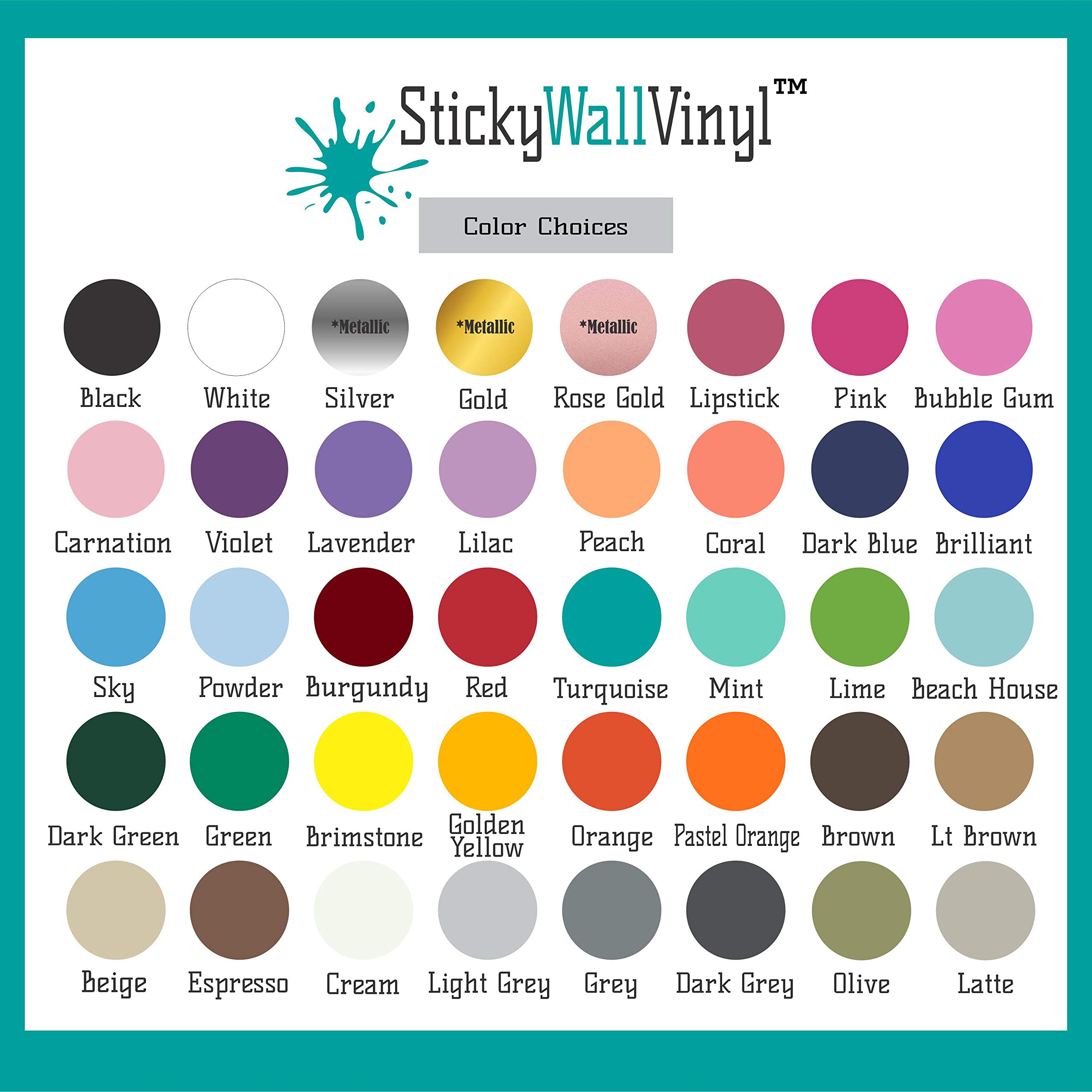 Custom Name Wall Decal Sticker - Personalized Nursery Vinyl Wall Art for Girls & Boys Rooms (18