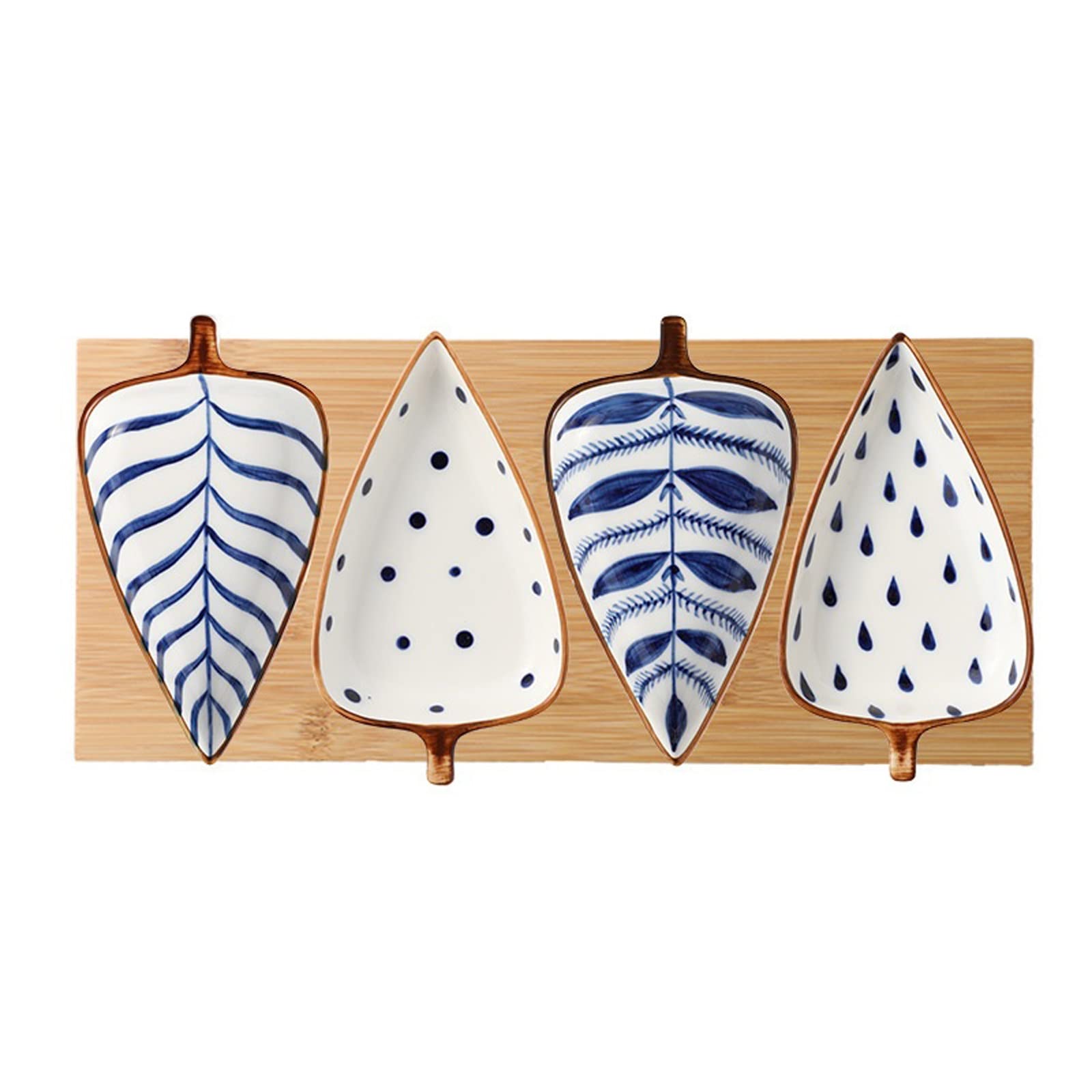 Creative Leaf-Shaped Ceramic Dipping Bowls - Multipurpose Small Sauce Dishes for Appetizers, Snacks & Seasoning | Elegant Kitchen Tableware for Sushi, Salad Dressing & Condiments (Color: 06)