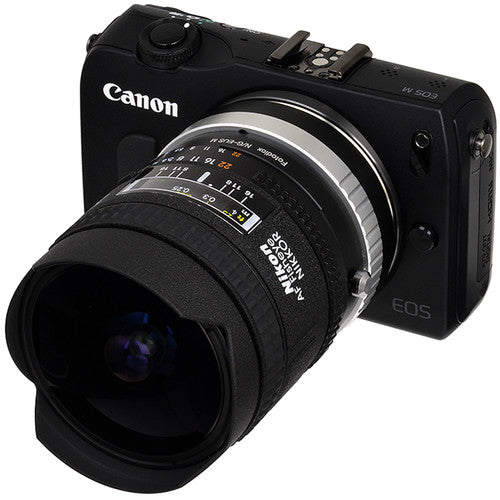 FotodioX Nikon G to Canon EOS M Lens Mount Adapter - Compatible with Nikon G Type F Mount Lenses for Canon EOS M Cameras - Perfect for Photography, Videography & Travel Shooting