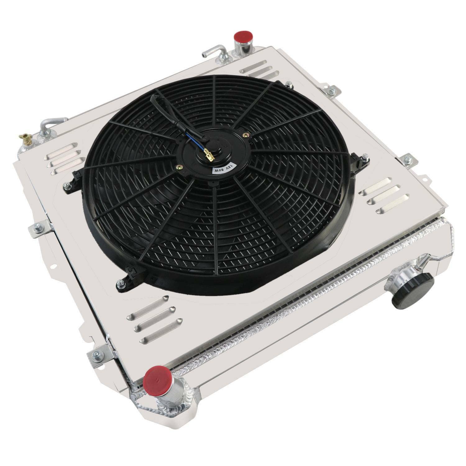 1988-1995 Toyota 4Runner SR5 Pickup DLX 3.0L V6 Engine Replacement Radiator - 3 Row Aluminum Radiator with Shroud, Fan & Relay Kit - Perfect for Off-Roading, Towing & High-Performance Cooling