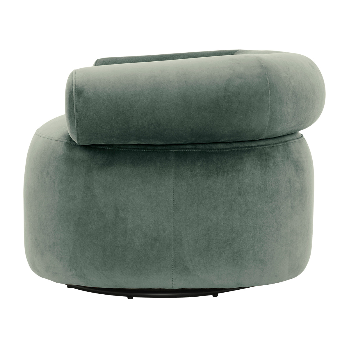 Huggy Swivel Armchair - Modern Velvet Accent Chair with 360° Rotation, Comfortable Lounge Chair for Living Room, Bedroom, or Office (Malibu Style)