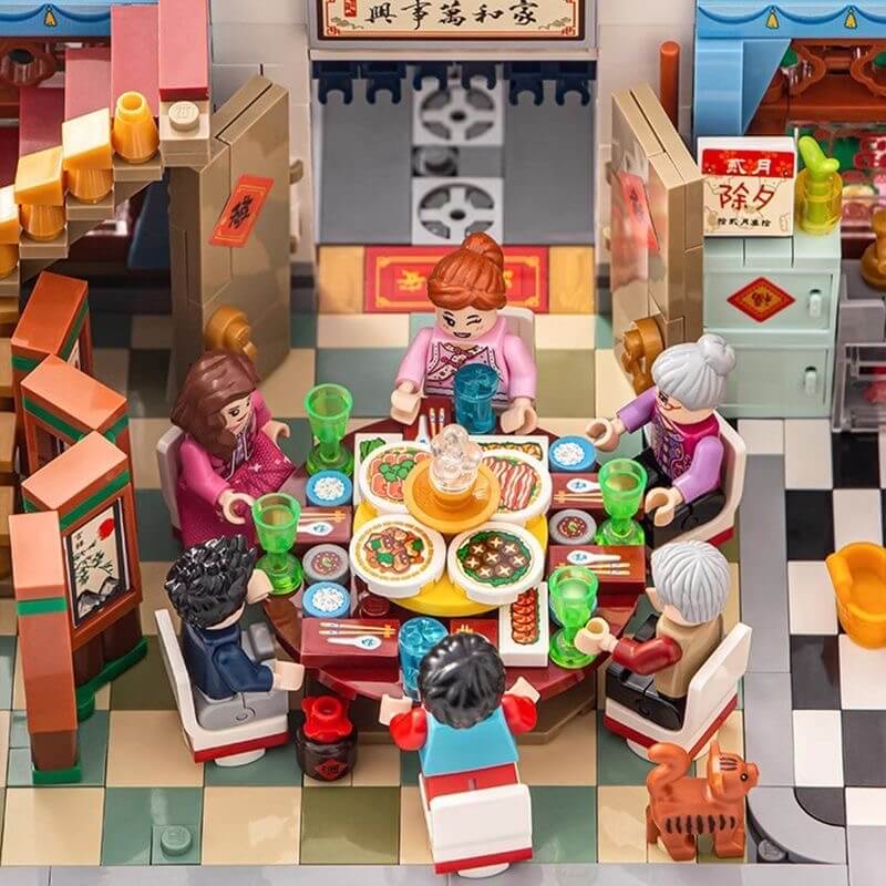 LOZ Mini Building Blocks - Chinese New Year Siheyuan Courtyard House Model Kit for Adults & Kids | DIY Architecture Toy for Holiday Decor, Gift, and Collectibles