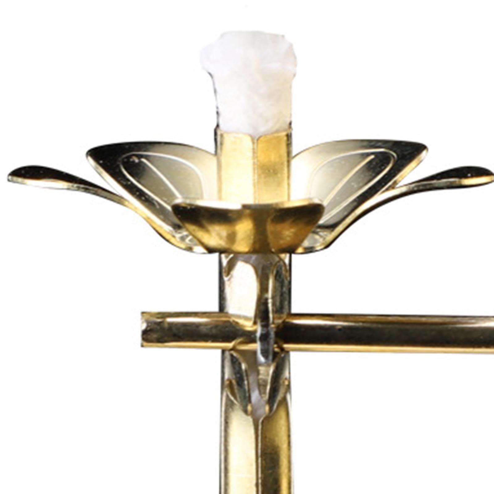 THE STYLE SUTRA® 2X Golden Butter Lamp Wick Holders - 7x4cm Wick Lamp Stand for Buddha Altar, Yoga Meditation & Wedding Decor | Spiritual Home Decor for Puja, Temple & Relaxation Spaces