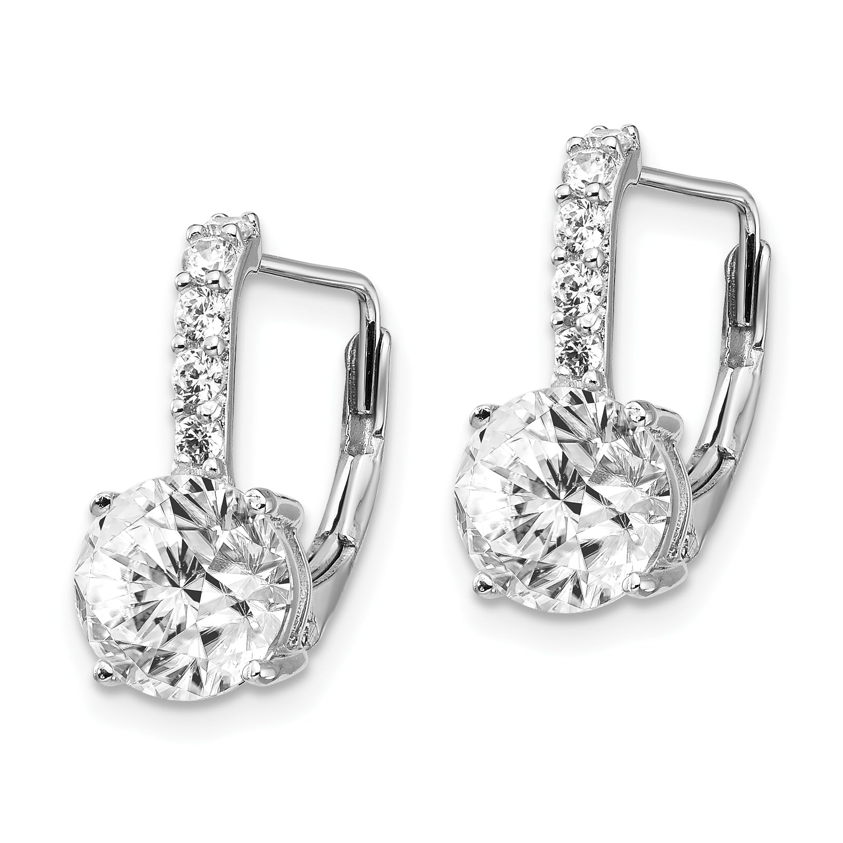 925 Sterling Silver Cubic Zirconia CZ Drop Dangle Earrings for Women - Elegant Wedding, Party & Evening Wear Jewelry Gift