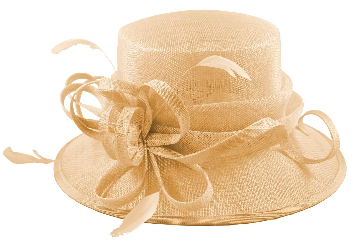 Elegant Sinamay Loops Wedding Hat in Chalk - Medium Size | Perfect for Bridal, Church, and Formal Occasions