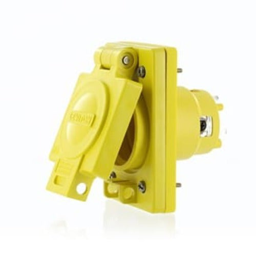 Leviton Wetguard Watertight Receptacle - Outdoor GFCI Electrical Outlet, Weatherproof & Tamper-Resistant for Patio, Pool & Garage Use