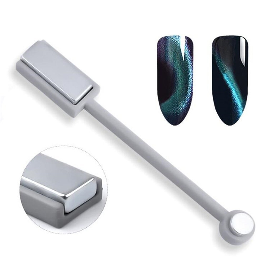Cosluxe Double Head Magnetic Stick for 3D Cat Eye Gel Nail Polish - Professional Nail Art Manicure Tool for Salon & Home Use