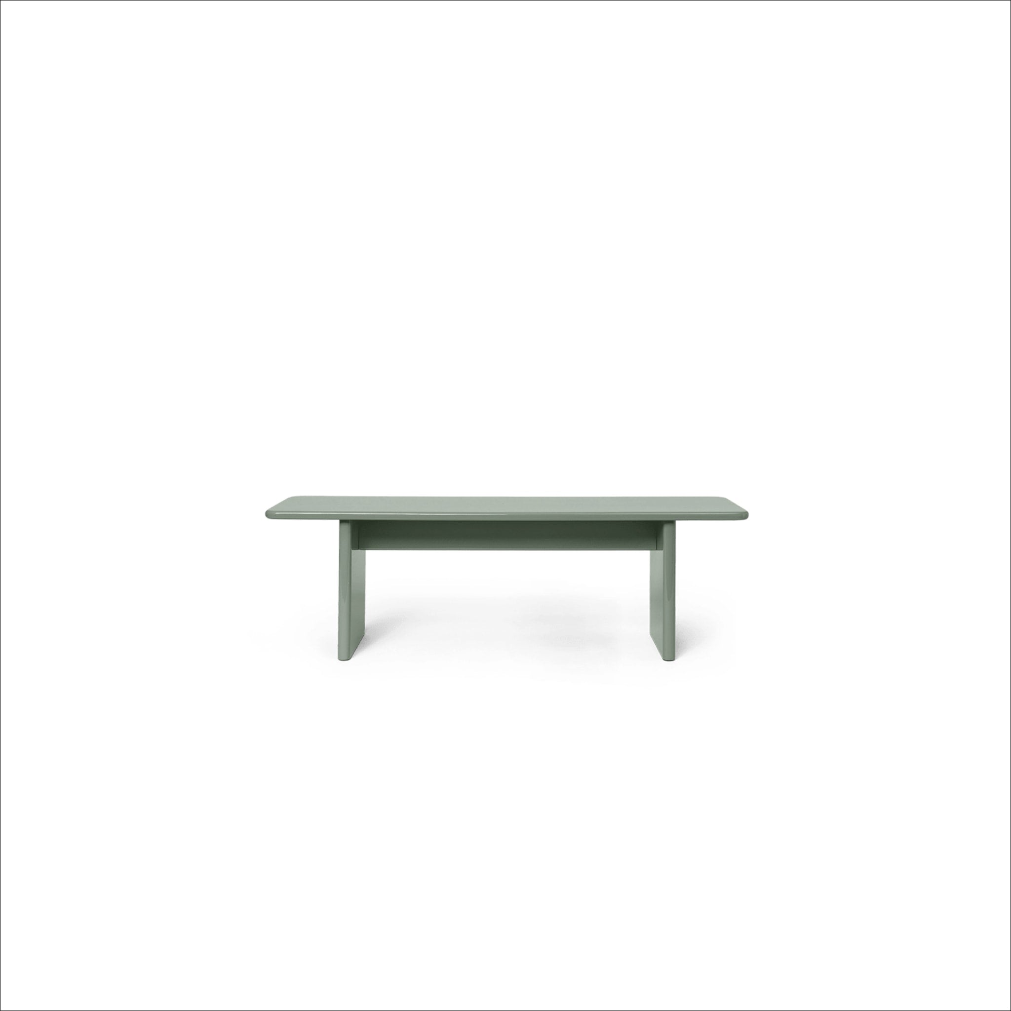 FERM LIVING Rink Bench - Modern Wooden Entryway Bench with Storage, Tea Green (2 Size Options) - Perfect for Hallway, Bedroom or Living Room Organization