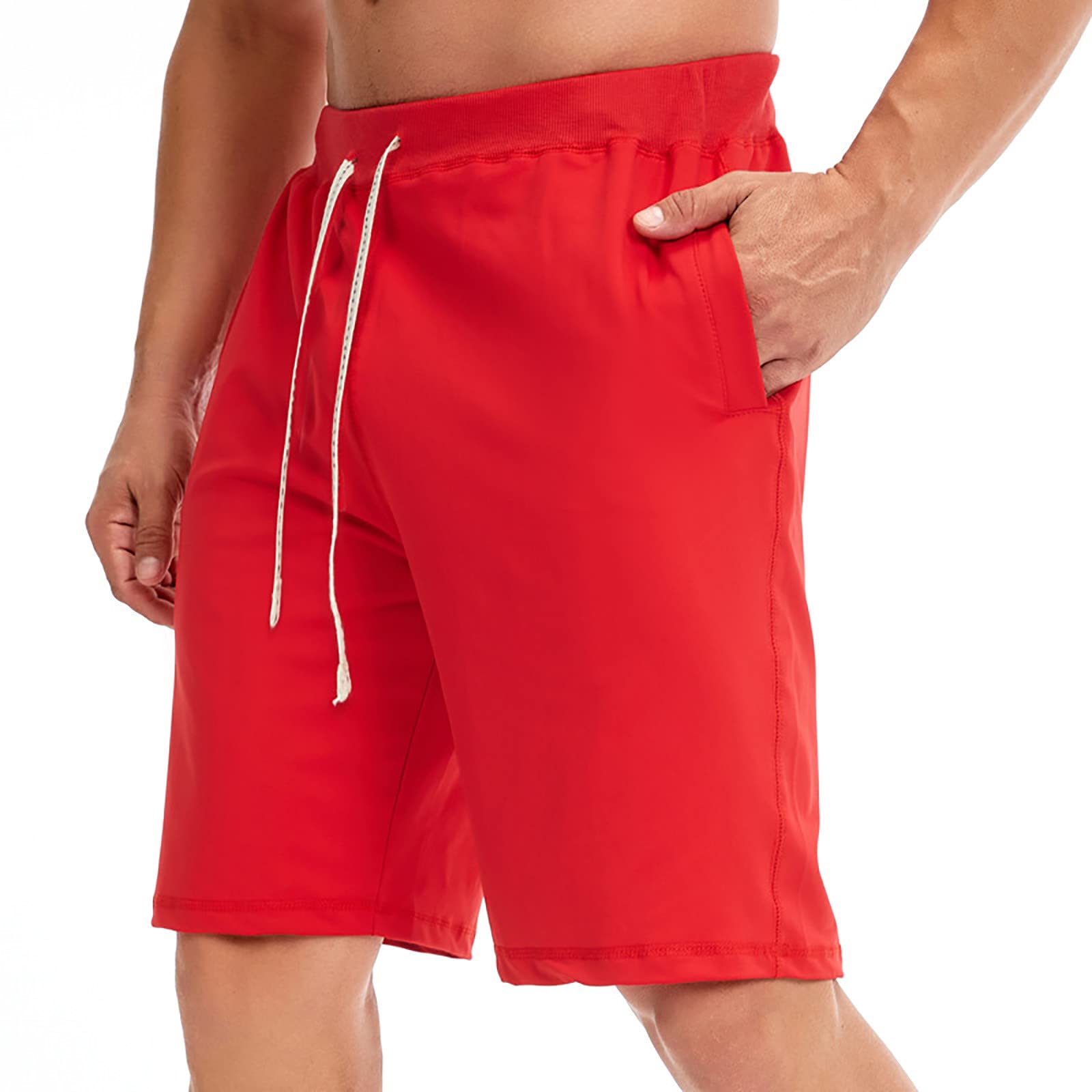 Men's Lounge Tech Jogger Shorts with Zipper Pockets - Performance Athletic Activewear Running Shorts for Workout & Gym | Comfortable Casual Wear for Sports & Everyday Use