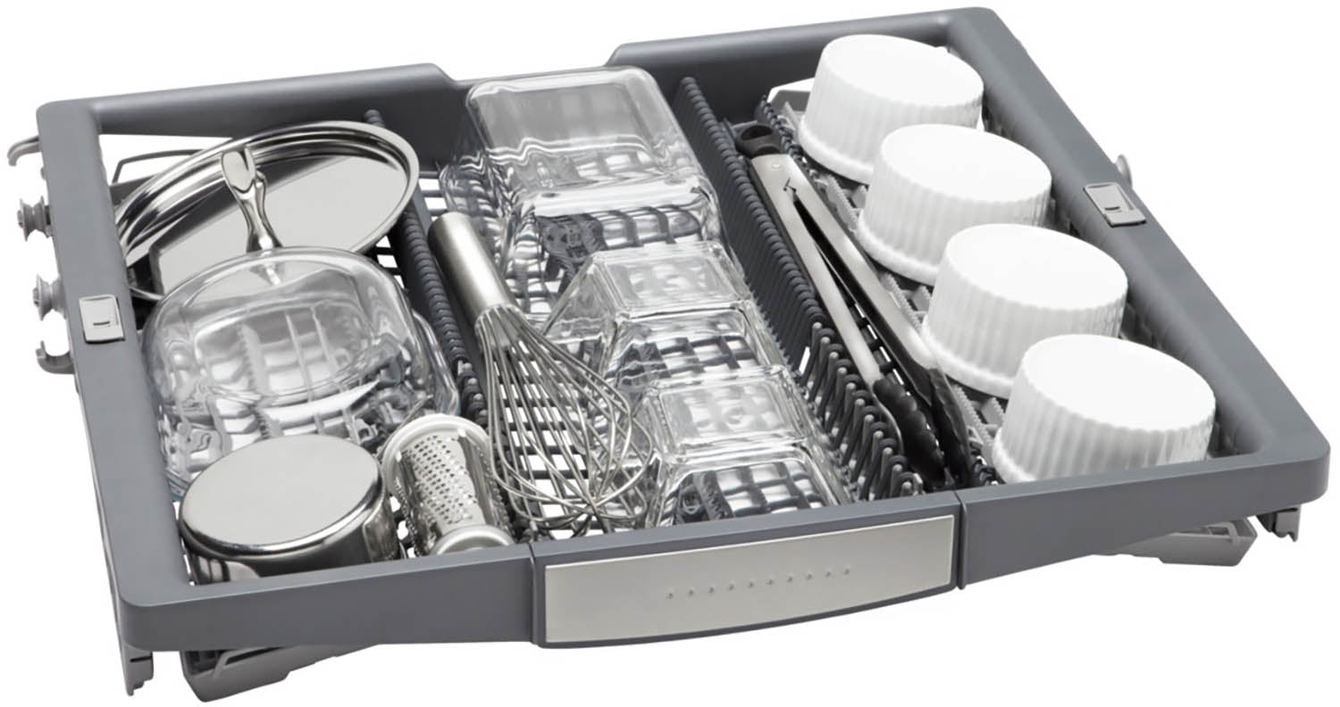 Bosch 24 Inch Smart Dishwasher with Home Connect | Black Stainless Steel | 3rd Rack | Energy Star Certified | Ultra-Quiet Operation for Open Kitchens | Perfect for Large Families & Entertaining