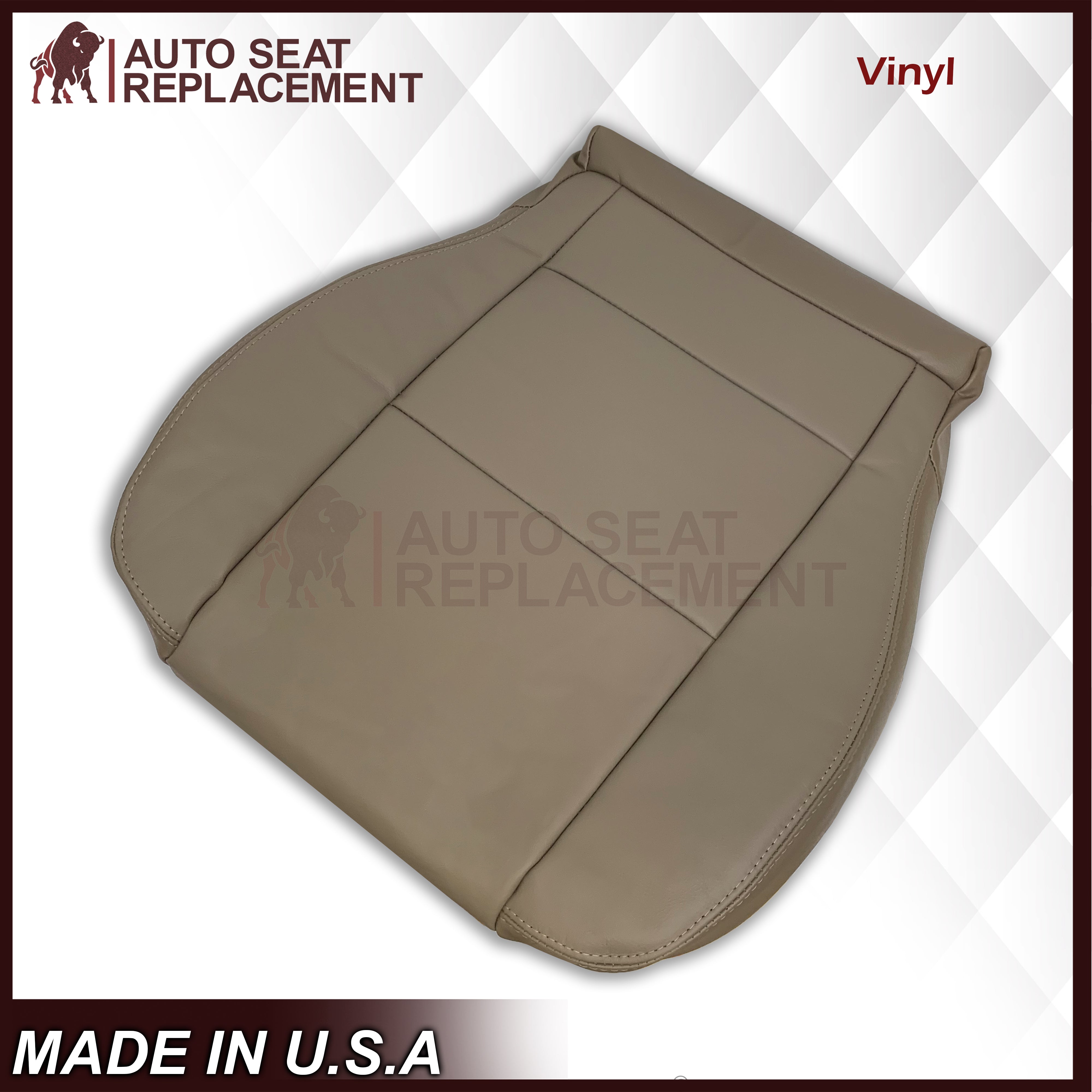 2001-2007 Toyota Sequoia Replacement Seat Covers - Top & Bottom Set (Driver/Passenger Side, Tan) | Premium Custom Fit Car Seat Covers for Comfort & Protection | Perfect for Road Trips, Daily Commutes & Off-Road Adventures