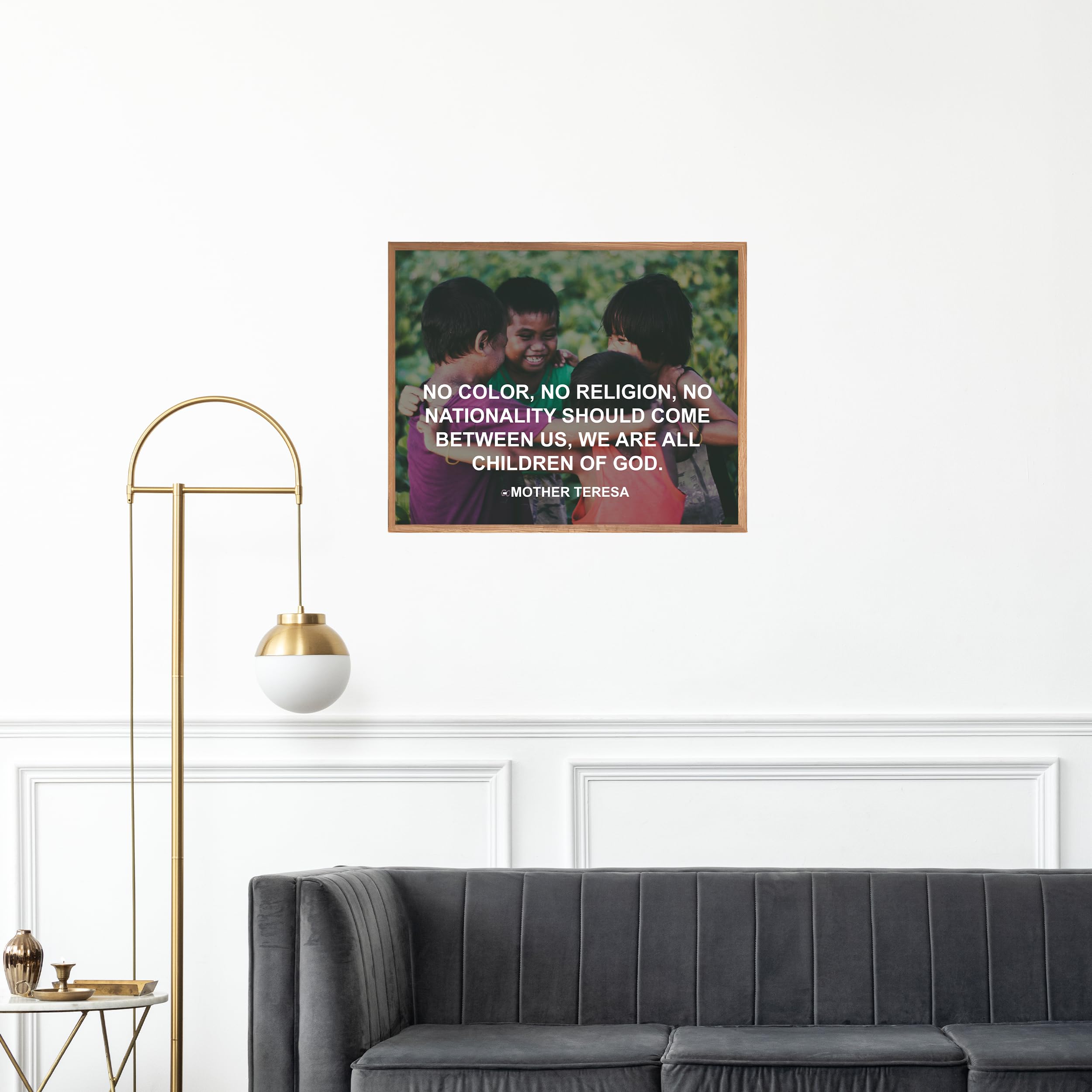 Inspirational Mother Teresa Quote Wall Art - 'We Are All Children of God' Modern Typographic Print for Home, Office, Classroom & Church Decor | Unframed 10x8 | Motivational Gift for Faith-Based Spaces & Spiritual Inspiration