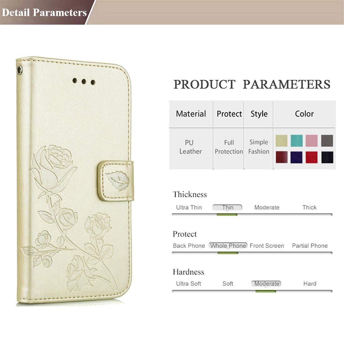 Xiaomi Redmi Note 5A Pro/Prime Leather Wallet Case - Floral Design with Card Slots & Kickstand (Black/Green) - Perfect for Daily Use, Travel & Business Meetings
