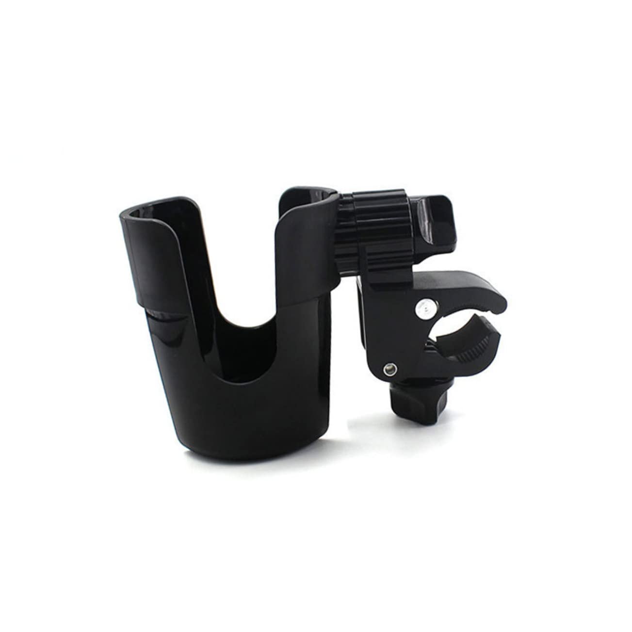 VICASKY 3-Pack Black ABS Bike Water Bottle Holder - Adjustable Clamp-On Cup Holder for Bicycle, Stroller, Scooter & Golf Cart - Durable Drink Caddy for Outdoor Sports, Commuting & Travel