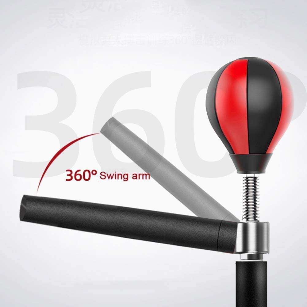Heavy Duty Free Standing Punching Bag Stand with Suction Cup Base & Reflex Bar - 360° Swing for Boxing Training - Perfect for Adults & Teens - Home Gym, Garage, or Backyard Workout Equipment