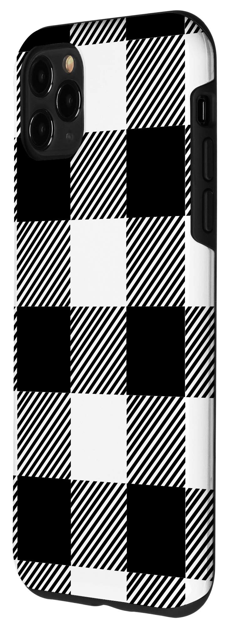 iPhone 11 Pro Max Case - Black & White Buffalo Plaid Christmas Design | Protective Phone Cover | Perfect Holiday Gift for Family & Friends | Ideal for Christmas Parties, Office Gifts & Winter Celebrations