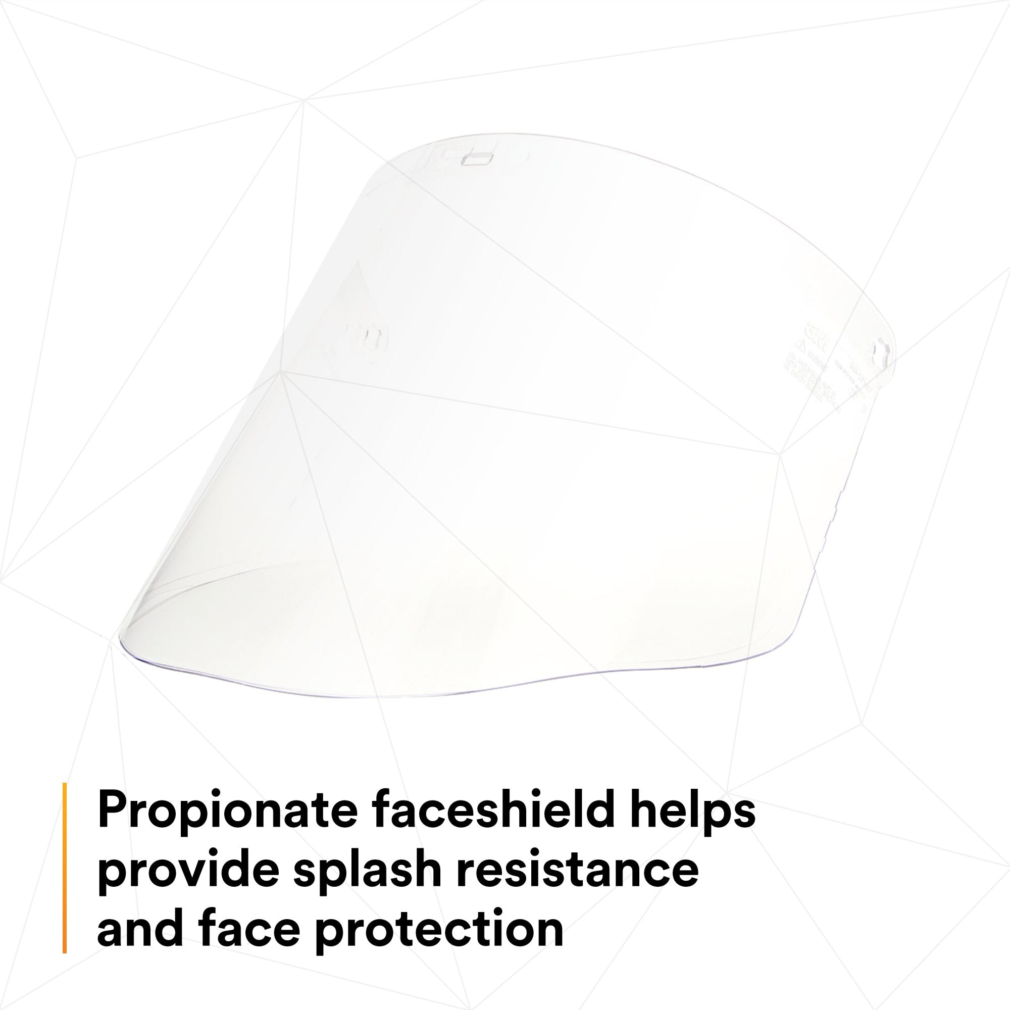 3M Clear Propionate Faceshield W96 (82700-00000) - Molded Safety Face Shield for Construction, Woodworking & Industrial Use - Impact Resistant Eye Protection for DIY Projects & Workplace Safety