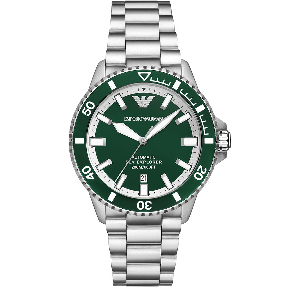 Emporio Armani Diver Pro AR60080 Automatic Men's Watch - Luxury Waterproof Stainless Steel Dive Watch for Swimming, Snorkeling & Everyday Wear